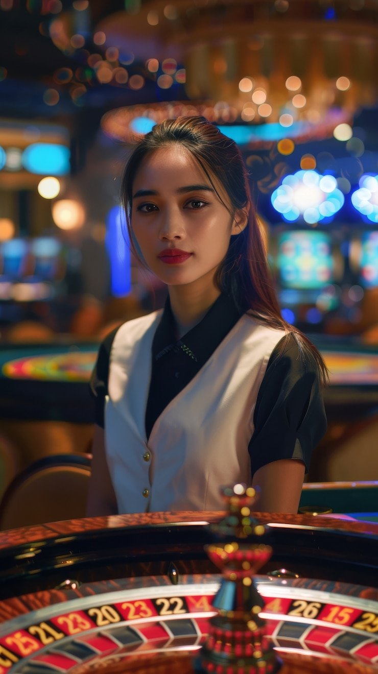 Grid permainan Sweet Bonanza dengan simbol-simbol buah berwarna-warni jatuh ke bawah
